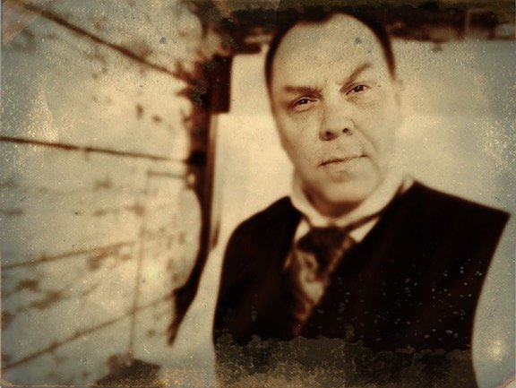 Tintype style portrait of Dean Carnegie